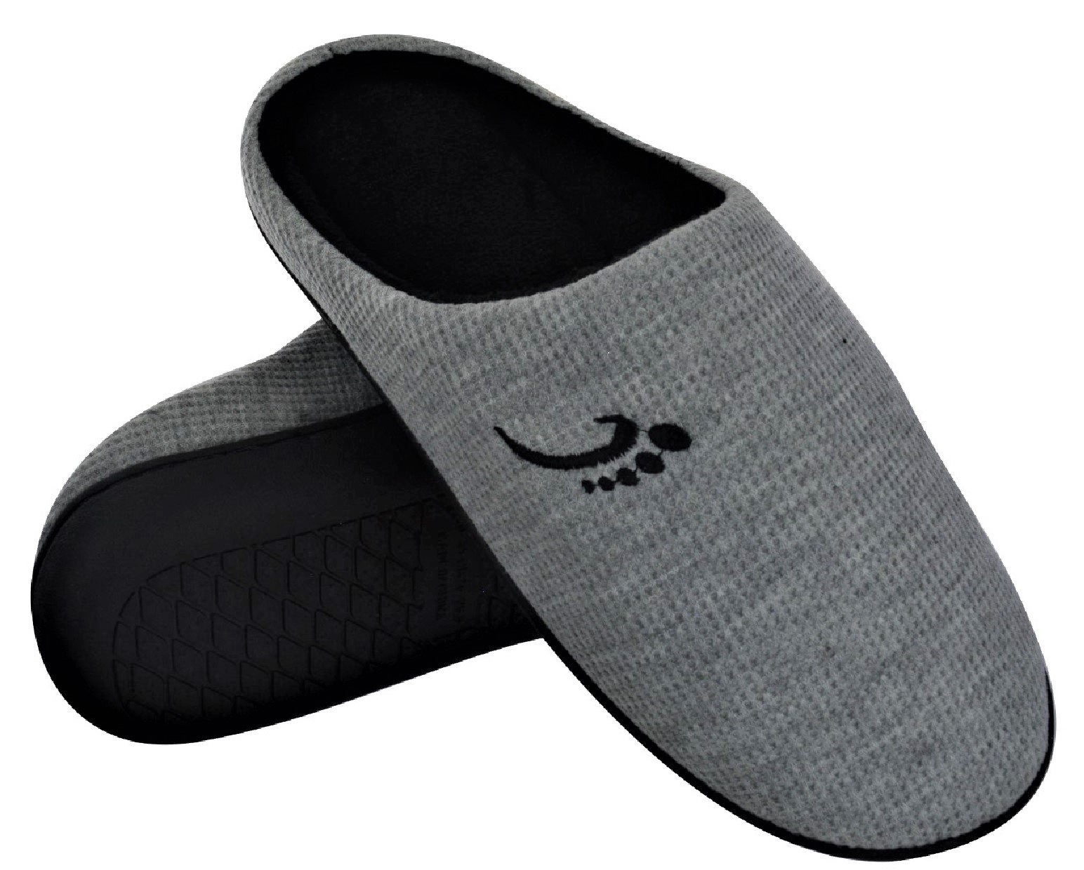 MENS SLIP ON FLEECE LINED COTTON MEMORY FOAM INDOOR WARM CLOG SLIPPERS